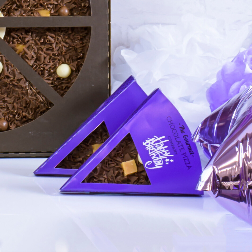 Happy Birthday Chocolate Pizza Slices